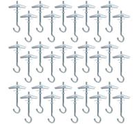 NAMYEUT MUKLEI - 30 Enganches Colgador Pared, Ganchos de Acero al Carbono con Resorte de Ala, Gancho de Techo M5 para Placas de Yeso, Resistentes para Plantas, 9 cm de Largo