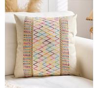 Namzi 1 cojín decorativo estilo bohemio de lino para el hogar, oficina, salón, rincón de lectura y asientos interiores, 45 x 45 cm, B07