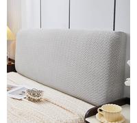 Namzi 1 funda para cabecera de tela de punto de felpa jacquard, cubierta antipolvo de alta gama, minimalista, todo incluido, para todas las estaciones, cubierta universal para cabecero de 1,5 m de