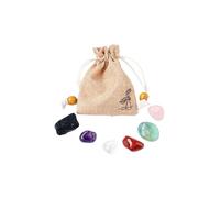 Namzi 1 juego de 12 bolsas de tela de constelación de piedra natural de cristal natural para bricolaje, muestra mineral de cristal para regalo para niños