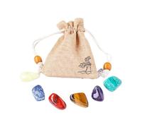 Namzi 1 juego de piedra natural de cristal crudo, juego de bolsa de tela del zodiaco de doce piezas de cristal mineral de Sagitario, adorno de regalo para niños