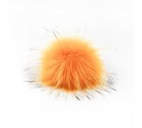 Namzi 10 bolas de pompones, bolas esponjosas, accesorios de bricolaje para bolsos, zapatos y sombreros, con lazo elástico, 10 cm, amarillo