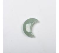 Namzi 10 piezas de piedra natural verde de cristal natural mini de 3 x 2 cm en forma de luna accesorios de piedra natural colgante decoración DIY accesorios de regalo