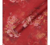 Namzi 15 hojas de papel de regalo, estampado floral rojo, 23.2 x 20.5 pulgadas para envolver regalos y manualidades