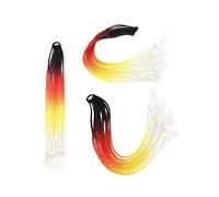 Namzi 2 extensiones de cabello de cola de caballo arcoíris para niñas, trenzadas de colores, con bandas de goma, accesorios de pelo sintético para mujer, cabello loco, AB