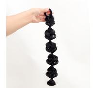 Namzi 2 extensiones de cola de caballo con burbujas,extensiones trenzadas sintéticas con cintas para el pelo,accesorios para el pelo para mujeres y niñas,color negro y marrón