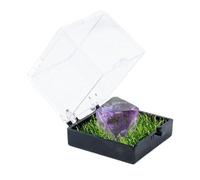 Namzi 2 piezas de cristal morado natural de piedra cruda para minería, adorno de caja de etiquetas de cristal crudo, piedra cruda de cristal para niños, ciencia de minería, popularización, regalo de