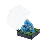 Namzi 2 piezas de cristal natural azul para minería, caja de etiquetas, adorno de piedra cruda de cristal crudo para niños, ciencia y popularización, regalo de enseñanza
