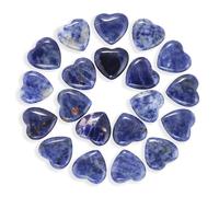 Namzi 20 paquetes de Piedras de Corazón de Lapislázuli Natural Pulidas a Granel, Cristales y Piedras de Sanación de Cuarzo para Wicca, Energía Curativa, Piedras de Chakra, Suministros de Brujería