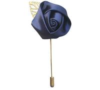 Namzi 6 ojales de boda con diseño de rosas para novios, para padrinos de boda (azul oscuro A)