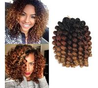 Namzi Bounce - Cabello de ganchillo de 8 pulgadas,rizado,trenzado corto,jumbo Passion Twist,para mujer,paquete de 6 A