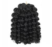Namzi Bounce - Pelo de ganchillo de 8 pulgadas, pelo rizado de ganchillo, pelo corto y rizado, pelo de ganchillo jumbo Passion Twist para mujer, paquete de 6, negro azabache