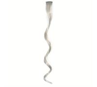 Namzi Extensiones de cabello de colores, 12 unidades, 18 pulgadas, extensiones de cabello con clip, arcoíris, un color, con reflejos, largo, ondulado, sintético, para mujeres, regalos, fiestas, gris