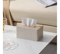 Namzi Funda para caja de pañuelos, soporte de caja de pañuelos de cuero, fundas rectangulares para caja de pañuelos Kleenex, servilletas, soporte rectangular para pañuelos para baño, hogar, oficina,