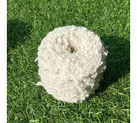 Namzi Hilo acrílico de lana suave de felpa de 50 g (blanco roto) para hacer pelo de muñecas, tejer a ganchillo, pelo de muñeca de fieltro rizado, lana de oveja cardada, rooving, fibra