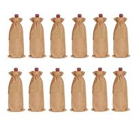 Namzi Paquete de 12 bolsas para botellas de vino caqui, duraderas, portátiles, perfectas para reuniones al aire libre, accesorios esenciales de vino