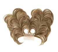 Namzi Peine lateral para moño desordenado para mujer, corto, natural, recto, versátil, ajustable, fácil de usar, color rubio ceniza