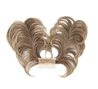 Namzi Peine lateral para moño desordenado para mujer, corto, natural, recto, versátil, estilos ajustables, fáciles de usar, marrón a rubio Ashe