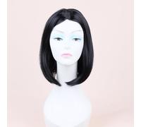 Namzi Peluca corta y lacia, pelucas coloridas para niñas, longitud al hombro, pelucas sintéticas para fiesta de cosplay para mujer, color negro