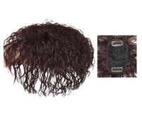 Namzi Peluca de pelo humano corto y rizado, para mujer, color marrón chocolate