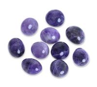 Namzi Piedras de amatista natural pulidas brasileñas, vidrio de amatista, amatista cruda, cristales curativos de cuarzo a granel para Wicca, energía curativa, suministros de brujería (10 unidades)