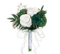 Namzi Ramo de dama de honor verde, ramos de boda para damas de honor, ramos de novia para damas de honor, boda, ceremonia, aniversario, regreso a casa