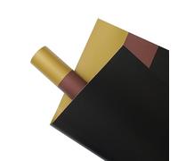 Namzi regalos, papel de embalaje de flores, impermeable de doble cara, doble color, 15 hojas, 19.7 x 19.7 pulgadas, negro