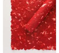 Namzi Regalos, papel de embalaje de flores, papel rasgado a mano con textura de doble color retro, 4 hojas, 27.6 x 19.7 pulgadas, rojo