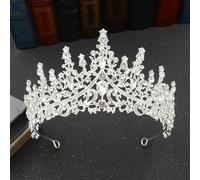 Namzi Tiara de boda para novia, princesa, diadema de novia, corona de novia, diamantes de imitación de cristal, joyería para el cabello, decoración para reina, niña, novia, cumpleaños, graduación,