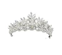 Namzi Tiara de boda para novia, princesa, diadema de novia, corona de novia, diamantes de imitación de cristal, joyería para el cabello, decoración para reina, niña, novia, cumpleaños, graduación,