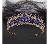 Namzi Tiara de boda para novia, princesa, diadema de novia, corona de novia, diamantes de imitación de cristal, joyería para el cabello, decoración para reina, niña, novia, cumpleaños, graduación,