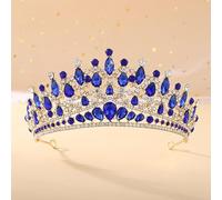 Namzi Tiara de boda para novia, princesa, diadema de novia, corona de novia, diamantes de imitación de cristal, decoración de joyería para el cabello para reina, niña, novia, cumpleaños, graduación,
