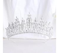 Namzi Tiara de boda para novia, princesa, diadema de novia, corona de novia, diamantes de imitación de cristal, joyería para el cabello, decoración para reina, niña, novia, cumpleaños, graduación,