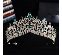 Namzi Tiara de boda para novia, princesa, diadema de novia, corona de novia, diamantes de imitación de cristal, decoración de joyería para el cabello para reina, niña, novia, cumpleaños, graduación,
