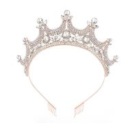 Namzi Tiara de boda para novia, princesa, diadema de novia, corona de novia, diamantes de imitación de cristal, joyería para el cabello, decoración para reina, niña, novia, cumpleaños, graduación,