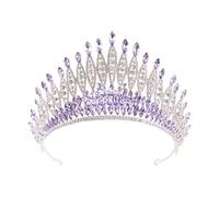 Namzi Tiara de boda para novia, princesa, diadema de novia, corona de novia, diamantes de imitación de cristal, decoración de joyería para el cabello para reina, niña, novia, cumpleaños, graduación,
