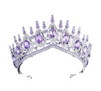 Namzi Tiara de boda para novia, princesa, diadema de novia, corona de novia, diamantes de imitación de cristal, decoración de joyería para el cabello para reina, niña, novia, cumpleaños, graduación,