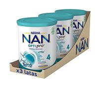 Nan Nestlé Optipro 4 Leche De Crecimiento en Polvo, 3 x 800g, Formato Exclusivo
