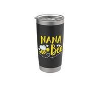 Nana Bee Cute Apicultura Fiesta de cumpleaños abuela a juego Vaso térmico de acero inoxidable de doble pared