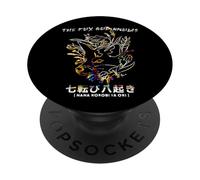Nana korobi ya Oki. Fall Seven Times, Get up Eight! Fox God PopSockets PopGrip Adhesivo