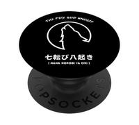 Nana korobi ya Oki. Fall Seven Times, Get up Eight! Fox God PopSockets PopGrip Adhesivo