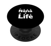 Nana Life - Diseño de Citas de Abuelos con Flores Lindas PopSockets PopGrip Adhesivo