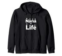 Nana Life - Diseño de Citas de Abuelos con Flores Lindas Sudadera con Capucha