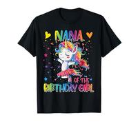 Nana of The Birthday Girl Unicorn Family Matching Party Camiseta