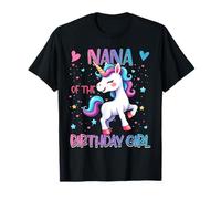Nana of The Birthday Girl Unicorn Family Matching Party Camiseta