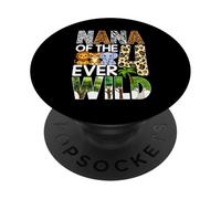 Nana of The Four Ever Wild - Lindo Safari Jungle para su Cuarto cumpleaños PopSockets PopGrip Adhesivo