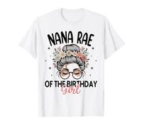 Nana RAE of The Birthday Girl Messy Bun - Gafas de Sol Florales Camiseta