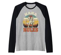 Nana Rules Grandmother Nana Gifts Camiseta Manga Raglan