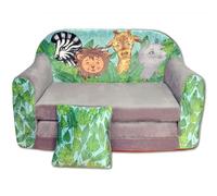 Nana Shop Sofá plegable 2 en 1 con función de cama, mini sofá de juegos para niños, para dormitorio (selva)
