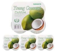 NANACO Pudín de coco joven 911.25 ml (Paquete de 4)